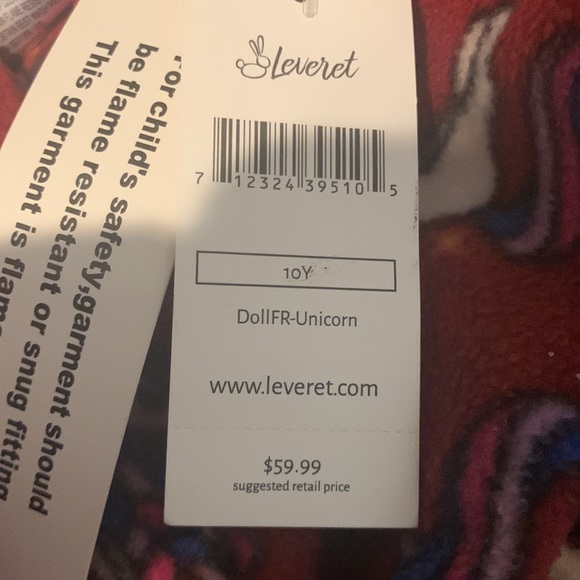 Leveret kids size 10 girl and doll fleece hooded robes - Picture 5 of 5